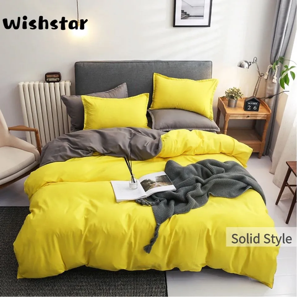 Простой комплект постельного белья Wishstar AB для мужчин и женщин пододеяльник Twin Queen