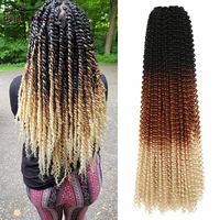 golden beauty synthetic hair 22inch water wave afro passion twist long curly wavy natural curly crochet braids for black women