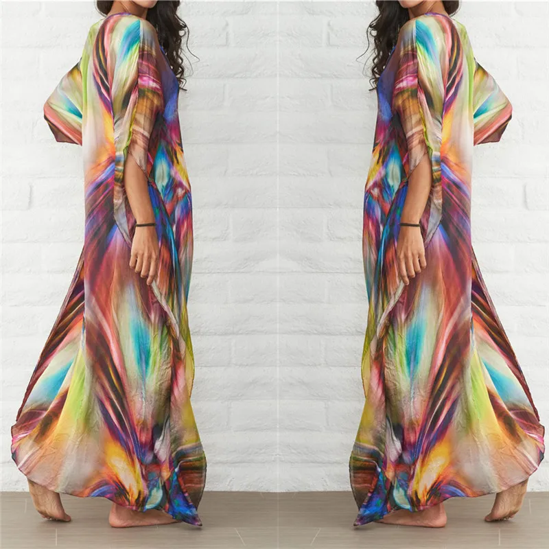 

Quick-drying Kaftan Beach Cover up Pareos de Playa Mujer 2021 Beach Wear Oversize Bikini Cover up Robe Plage Beach Tunic