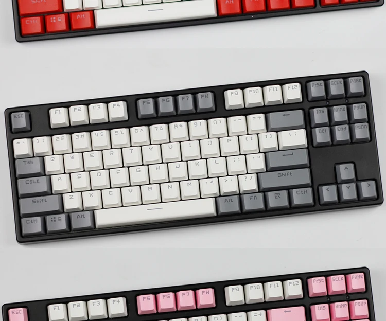 Розовый Фиолетовый Синий механическая клавиатура Ключ Крышка 104/87 keycap ABS Прозрачный ключ крышка для игр механическая клавиатура MX брелки