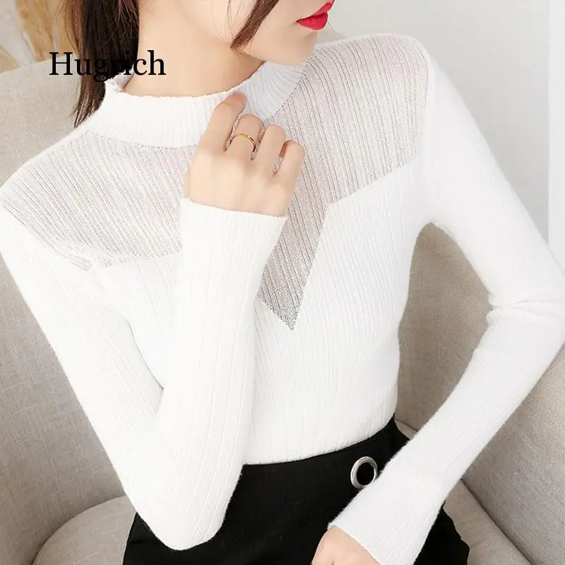 

Korean Fashion Autumn and Winter 2020 Knit Sweater Women Pullovers Solid Black Ladies Clothes Blusas Harajuku Green Tops