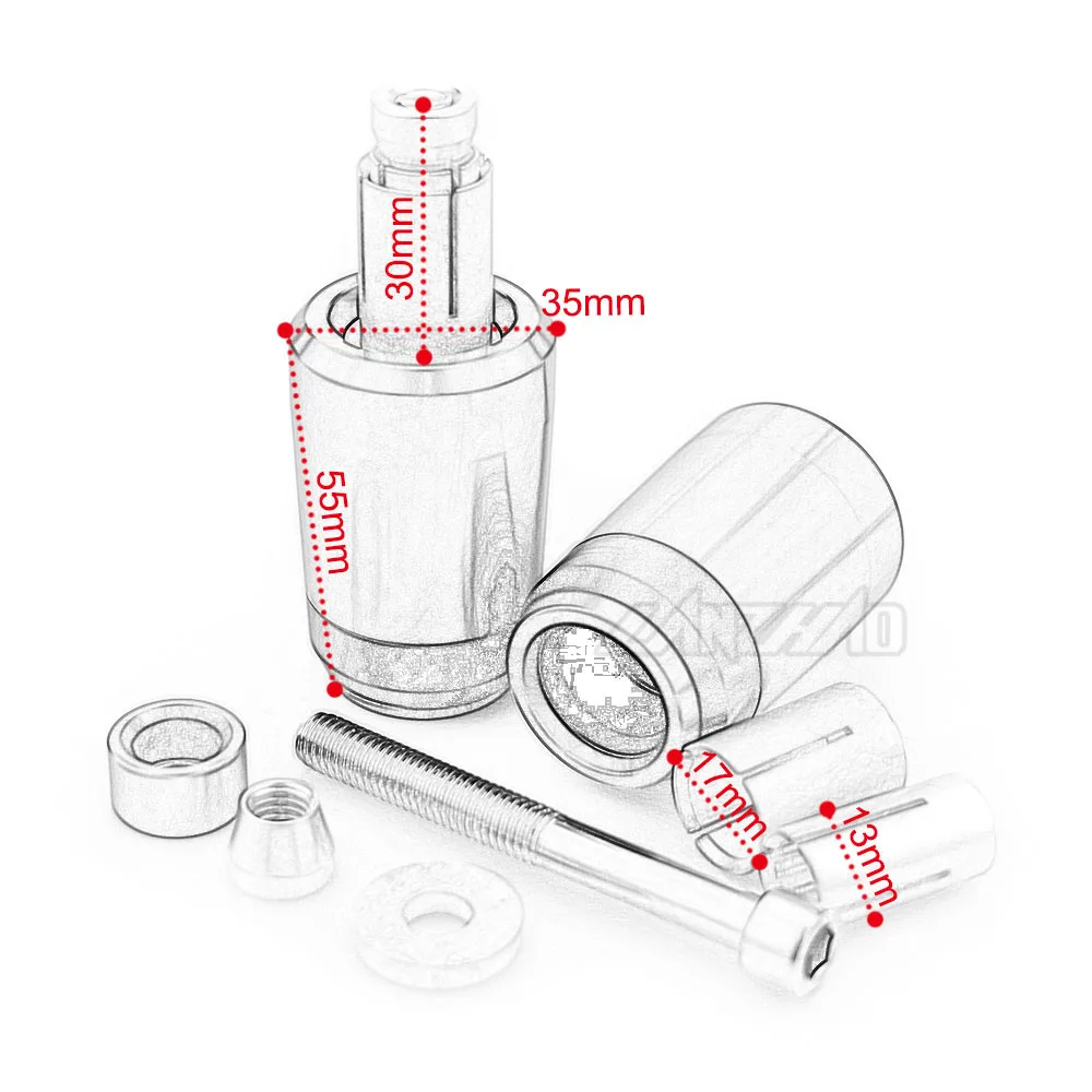 Ниндзя мотоцикл руль бар Концевая вилка баланс Pad CNC алюминиевые аксессуары M8 * 1 25