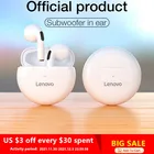 Оригинальные наушники Lenovo HT38 TWS, беспроводные Bluetooth наушники, мини-гарнитура с управлением ии, стерео бас с микрофоном, шумоподавление
