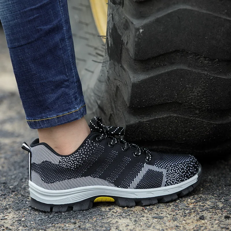 Мужская промышленная конструкция жесткая обувь мужские дышащие рабочие