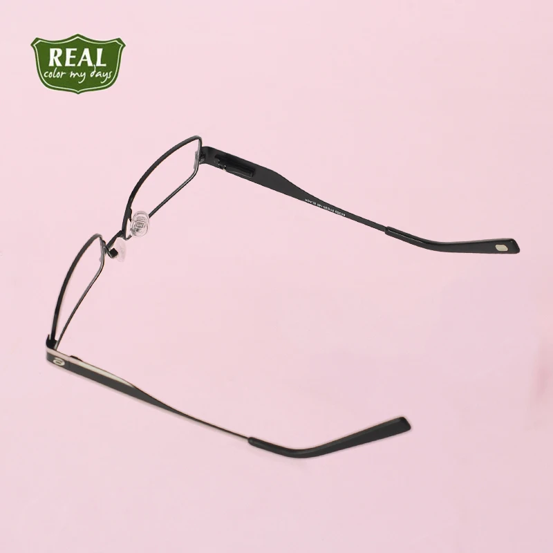 Мужская оптическая оправа винтажная металлическая прямоугольной формы из