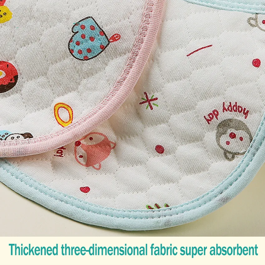Baby Bibs Cotton Thickening Absorption Cloths Cute 0-1 Waterproof Water Cartoon Old Pattern Years Fit Infant |