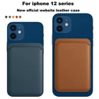 Оригинальный Роскошный чехол-накладка для iPhone 13, 12 Pro Max, Магнитный чехол из искусственной кожи для iPhone 12, 13, мини-чехол для телефона с отделением для карт