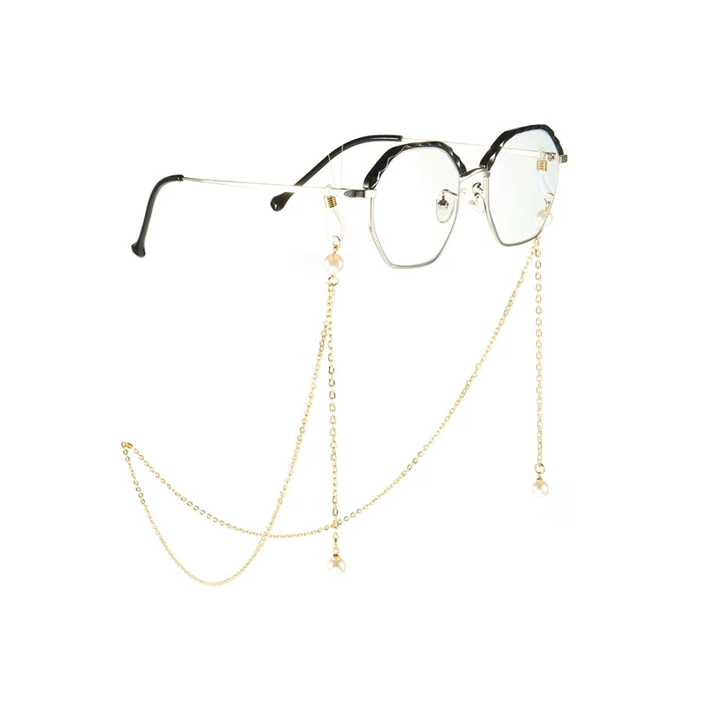 

Star-Light Classic Luxury Metal Chain 100CM Long Pearl Glasses Chains Antiskidding Free Shipping Women's Accessories