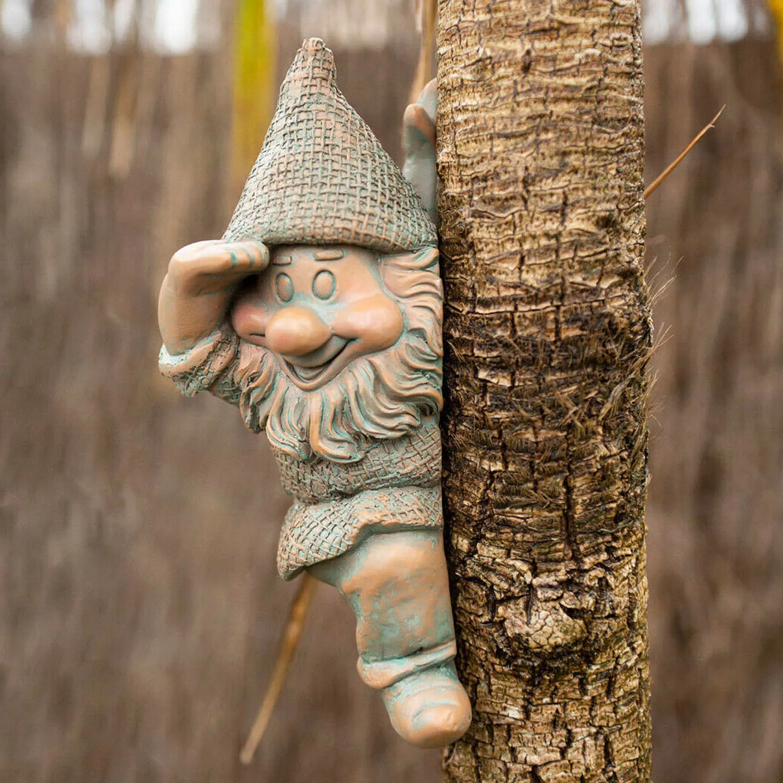 

Garden Peeker Gnome Statue Elf Tree Hugger Whimsical Decoration Dwarf Gnome Resin Statues Courtyard Tree Creative Props Crafts