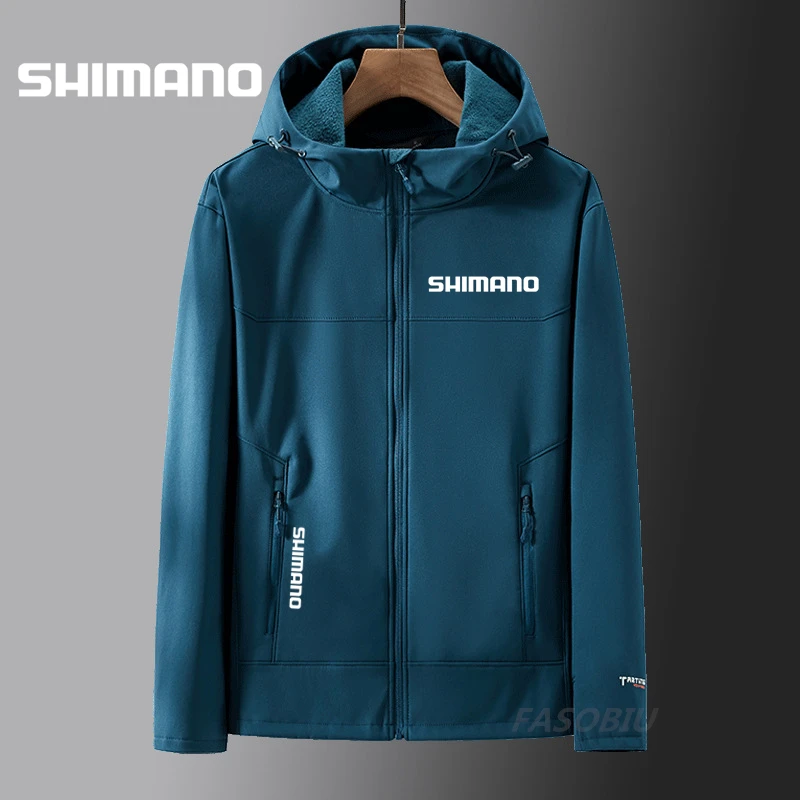 

Уличная спортивная одежда для рыбалки Shimano, теплая одежда для отдыха, рыбалки, новая одежда с капюшоном, кардиган, флисовая куртка для рыбалк...
