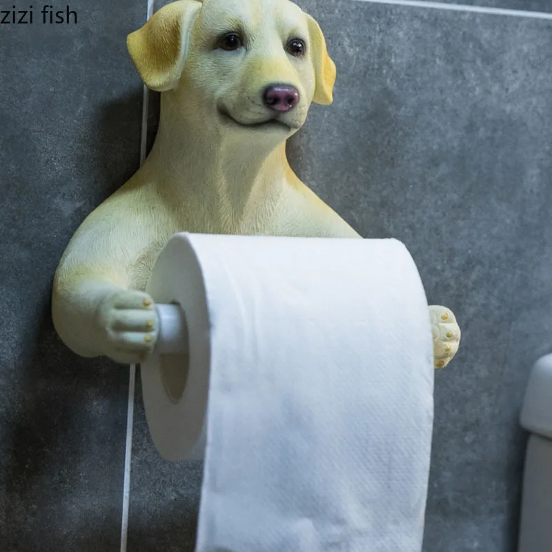 Держатели для рулонов с изображением кошек и собак держатель из смолы полотенце