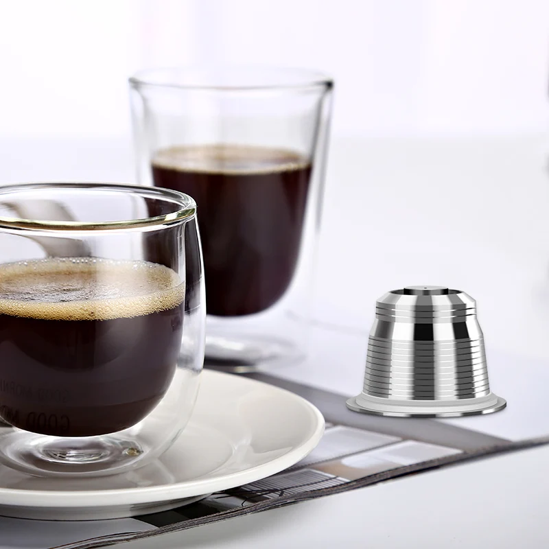 Капсулы для кофемашины nespresso 1 Набор капсульные фильтры для кофе из нержавеющей стали для Nespresso многоразовая кофейная чашка ложка для nesкафе машина многоразовые кронштейны