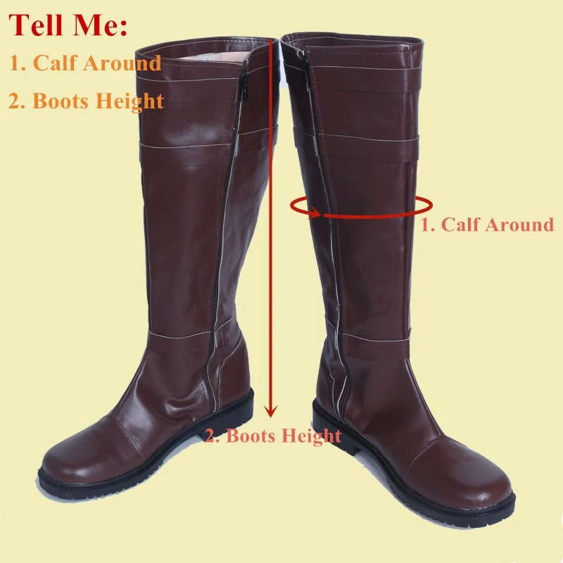 Обувь для косплея воина из аниме фильма сапоги до колена искусственной кожи на