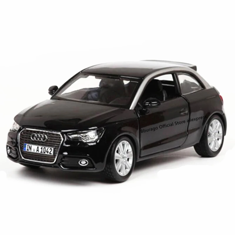 Bburago-coche de carreras de aleaci&oacute;n para Audi A1, veh&iacute;culo de lujo de aleaci&oacute;n, fundido a presi&oacute;n, coches de juguete, colecci&oacute;n de regalo, 1:24-0