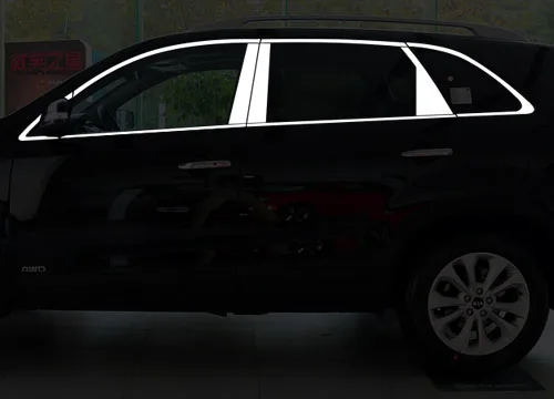 Lsrtw2017 304 нержавеющая сталь окна автомобиля планки для kia sorento 2009 2010 2011 2012 2013 - Название цвета: 18 pcs trims