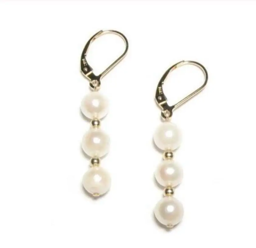 Бесплатная доставка хит пара австралийских южноморских белых жемчужных серег