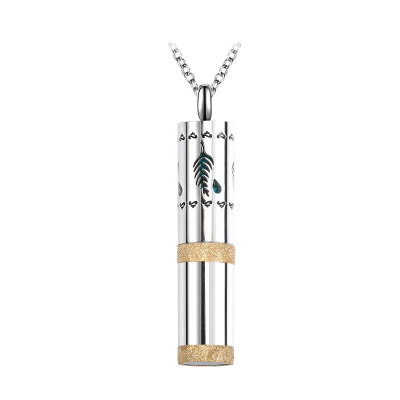 Essential Oil Storage Bottle 8ML Diffuser Necklace 316L Stainless Steel Round Shape Aromatherapy Pendant Jewelry | Украшения и