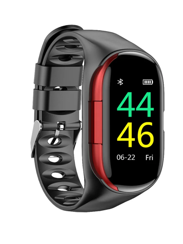 

Latest model Smart Watch With Earphone Wireless Bluetooth Handsfree Earbuds Headset Fitness Tracker Wristband Couple Bracelet