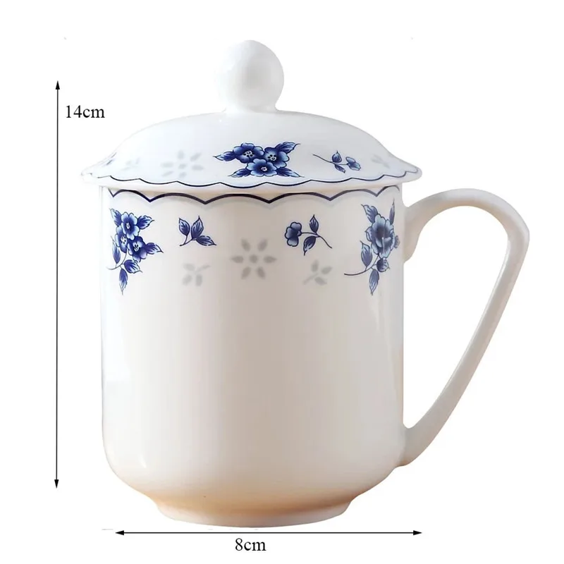 

Jingdezhen Bone China Ceramic Tea Cup with Lid Set Creative Simple White Porcelain Teacup Coffee Mug Office Drinkware Gifts