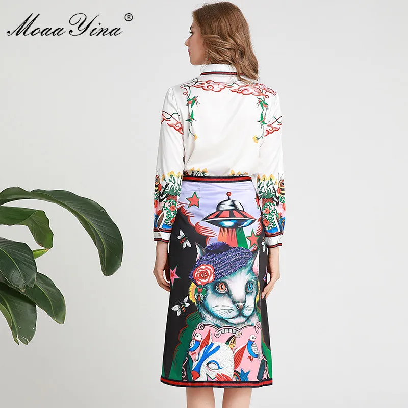 MoaaYina/модный Дизайнерский Костюм весенне-летний женский топ с длинными рукавами и