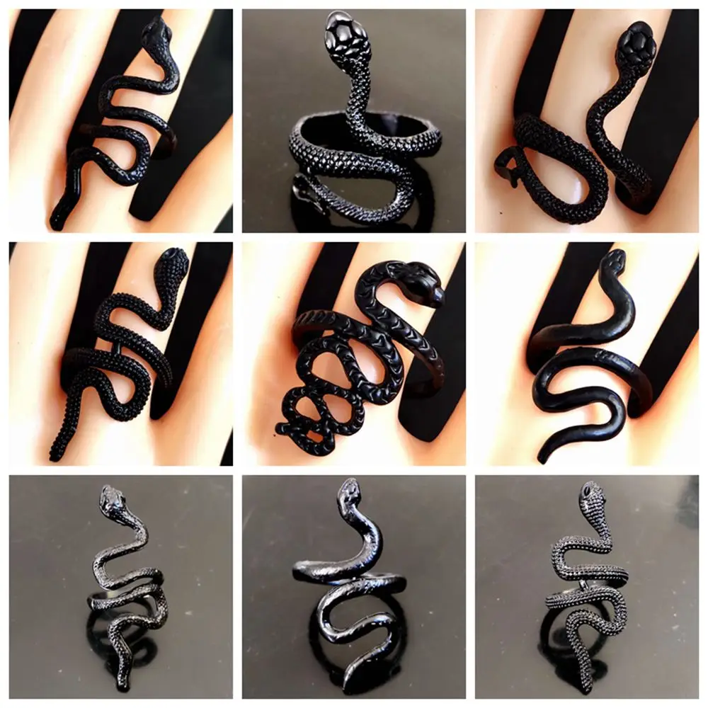 Кольцо в виде змеи с черным покрытием 20 шт./лот | Украшения и аксессуары