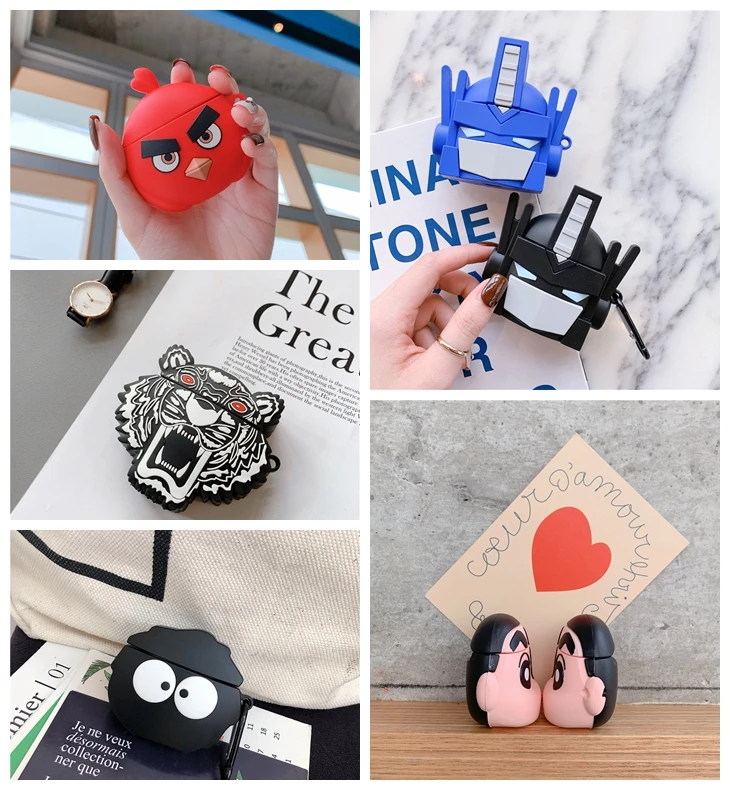 Fviyi Роскошные Популярные gundam Силиконовые мягкие наушники чехол для Apple Airpods 1 2