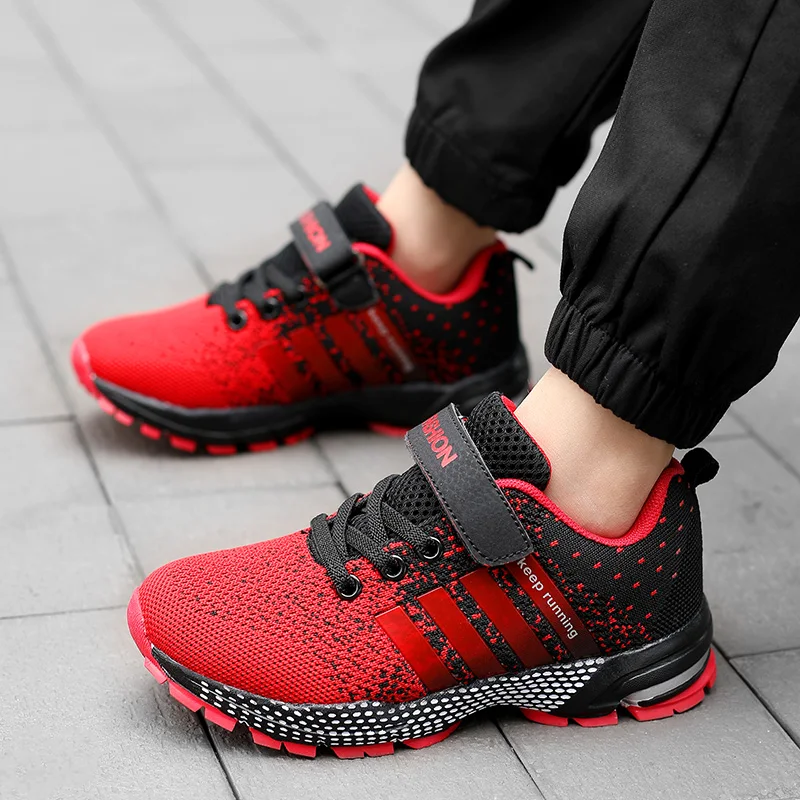 JIEMIAO Fashion Sneakers for Kids Boys 2021 Girls Boys Student Running Shoes Outdoor Training Breathable Sport Shoes Tenis Shoes