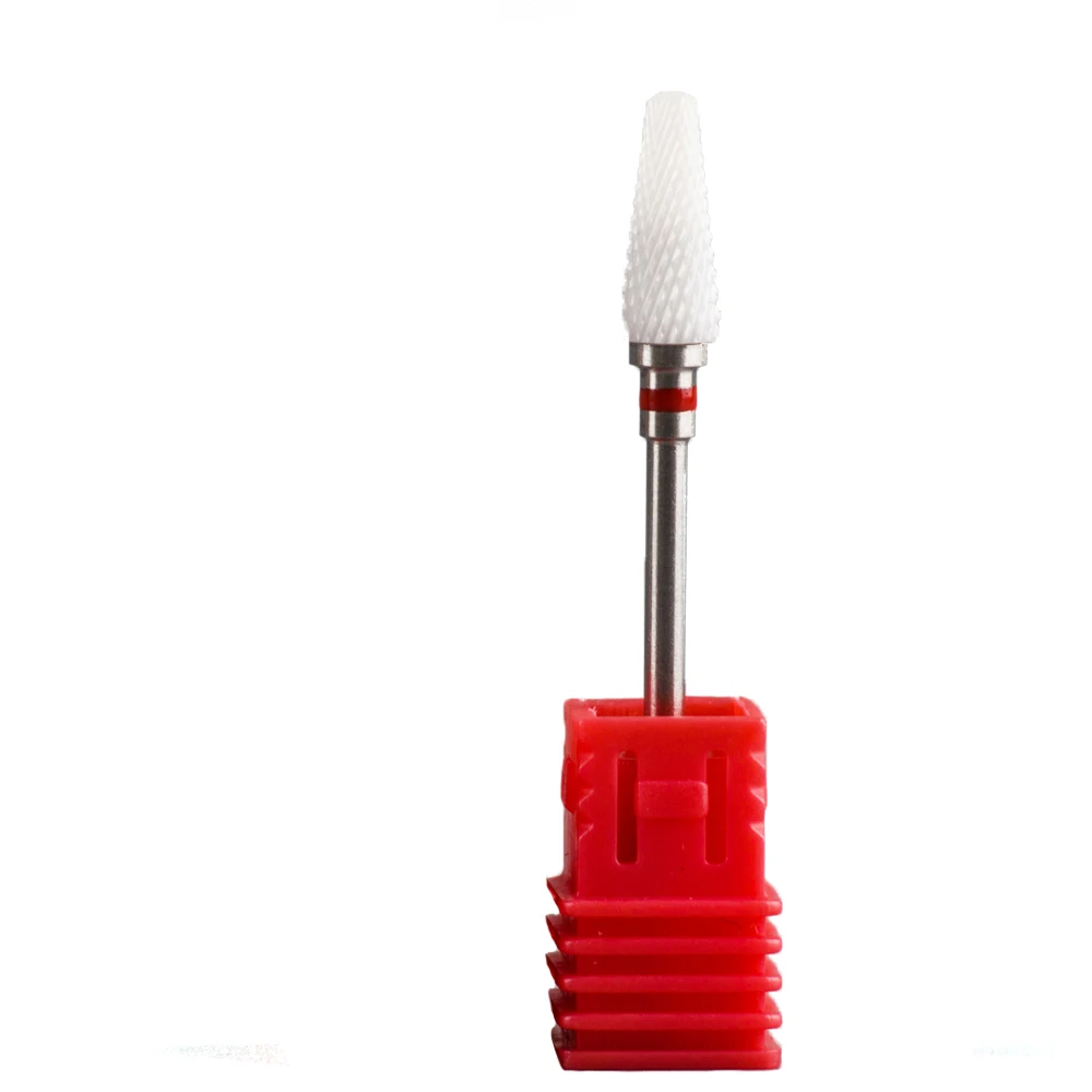 Feecy 1T Red F Фрезерный резак для маникюрных инструментов, красочный керамический сверло для ногтей, Электрический вращающийся инструмент для педикюра, маникюрный станок, аксессуары - Цвет: Feecy 1T Red F