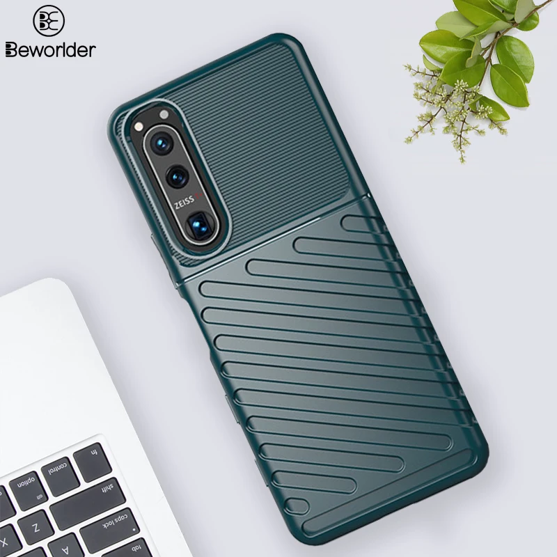 Силиконовый бампер для Sony Xperia 1 5 10 III Ace 2 ударопрочный чехол с полной защитой