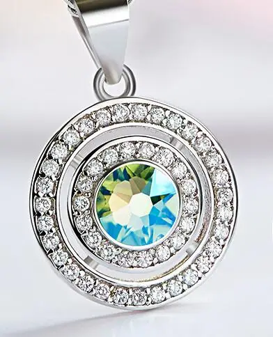 

YBB319 925 Silver Paper Zircon Girls Necklace Festival Party Birthday Lovers Gifts