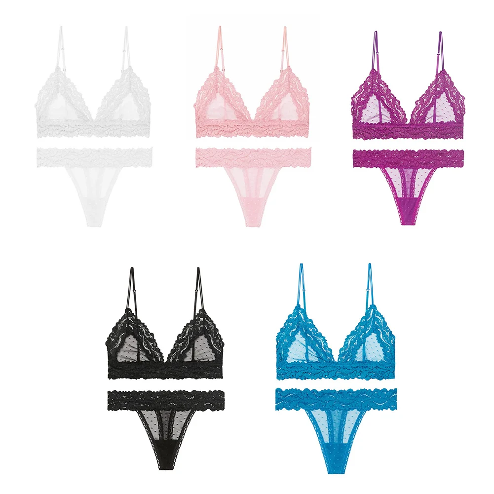 

Women Bra Panties Set Push Up Sports Bra Set Sexy G-String Seamless Active Lace Thong Lingerie Set Fitness Crop Top Underwear