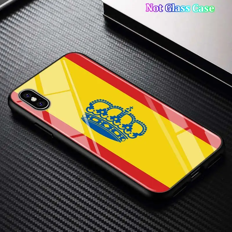 Style 08 Черный чехол для iPhone 11 11Pro Max испанские национальные флаги для iPhone X XR XS Max 8 7 6 6S Plus 5S глянцевый чехол для телефона - Цвет: Style 08