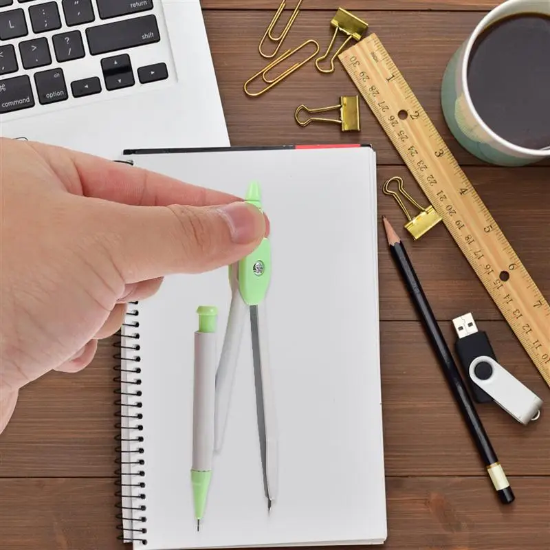 

4 Sets Geometry Compasses Fine Safe Chic Office School Supplies Student Stationery Portable Compass