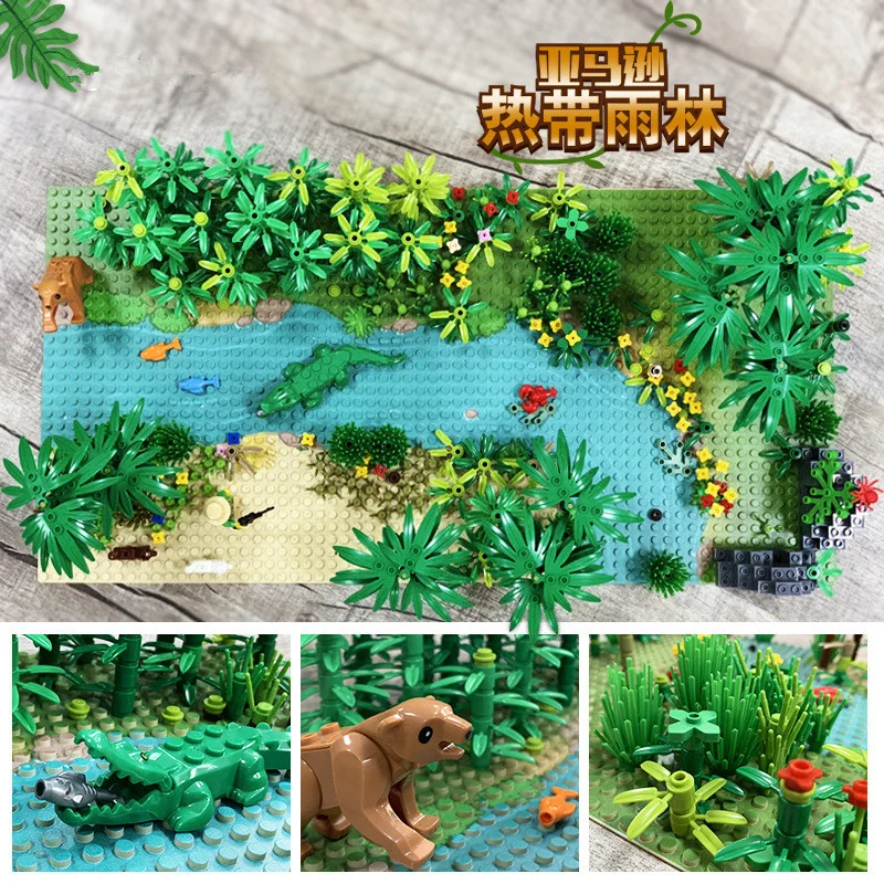 ToyTime дождевой лес базовая пластина городские строительные блоки для детей