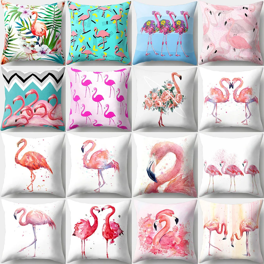 

Cute Cartoon Animal Print Cushion Cover Polyester Decorative for Sofa Seat Soft Throw Pillow Case Cover 45x45cm Home Decor