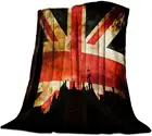 Фланелевое флисовое роскошное покрывало, легкий уютный диван-кровать, очень мягкое и теплое-британский флаг (40x50 дюймов)