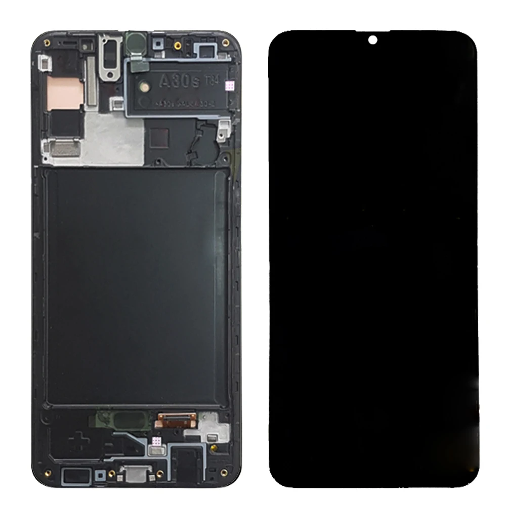 Дисплей LCD 6,4 дюйма с рамкой для Samsung Galaxy A307 A307F A307FN, сенсорный экран цифрового дисплея сборки инструментов.