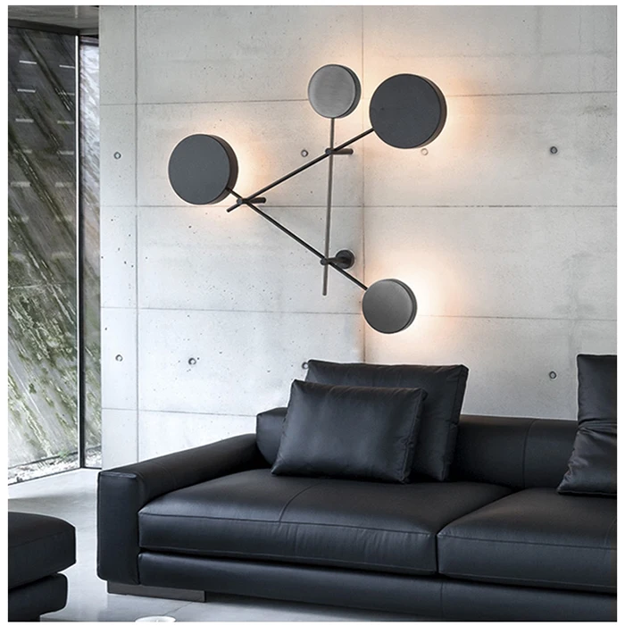 Современная светодиодная настенная лампа в скандинавском стиле со стеклянными