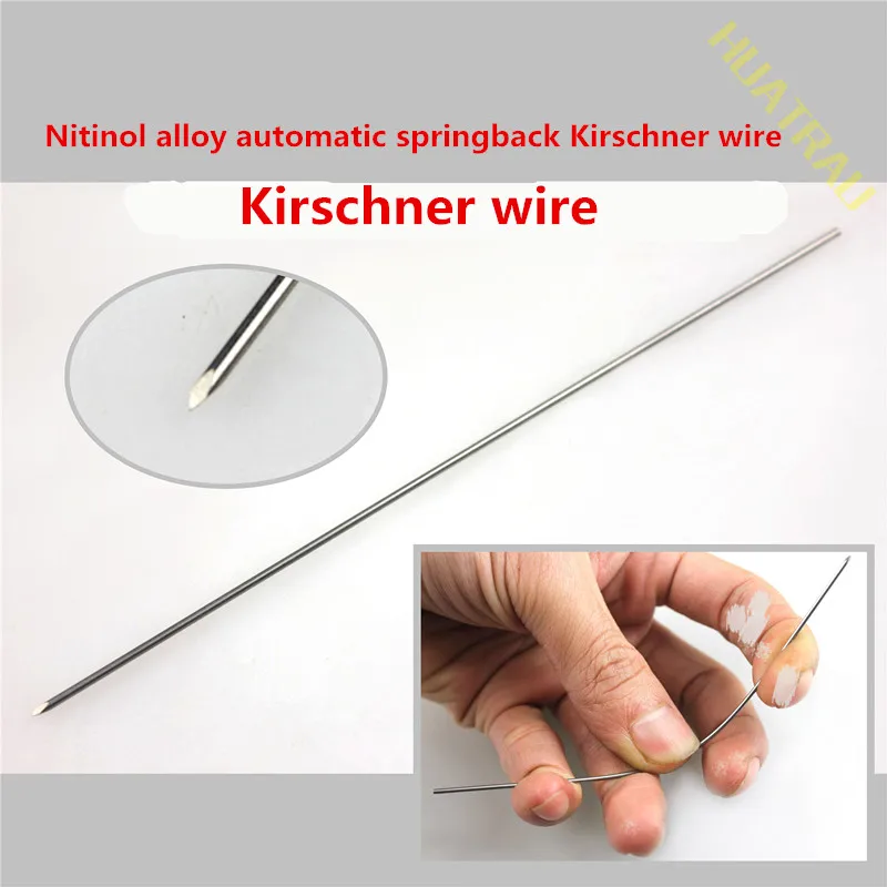 

Orthopedic instrument Medical Nitinol alloy Automatic straighten Kirschner wire needle 1.1 AO synthes Cannulated screw guide pin