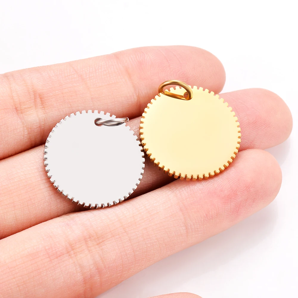 10 шт./лот 20 мм круглая Экипировка из нержавеющей стали в стиле панк