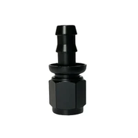 6an an6 female to 38%e2%80%9d straight push on barb hose adapter swivel fitting black