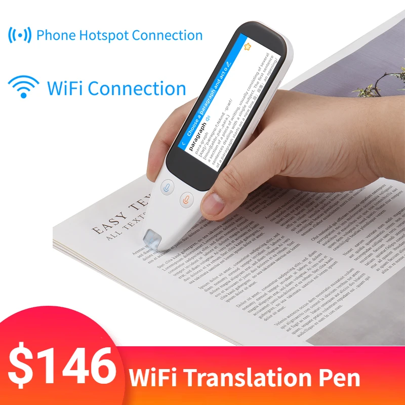 

Портативная ручка-переводчик с поддержкой разных языков, 3,46 дюйма, устройство для чтения экзамена с поддержкой Wi-Fi