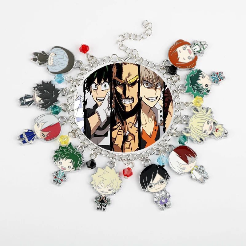 Эмалированный браслет с шармами в стиле аниме Моя геройская Академия
