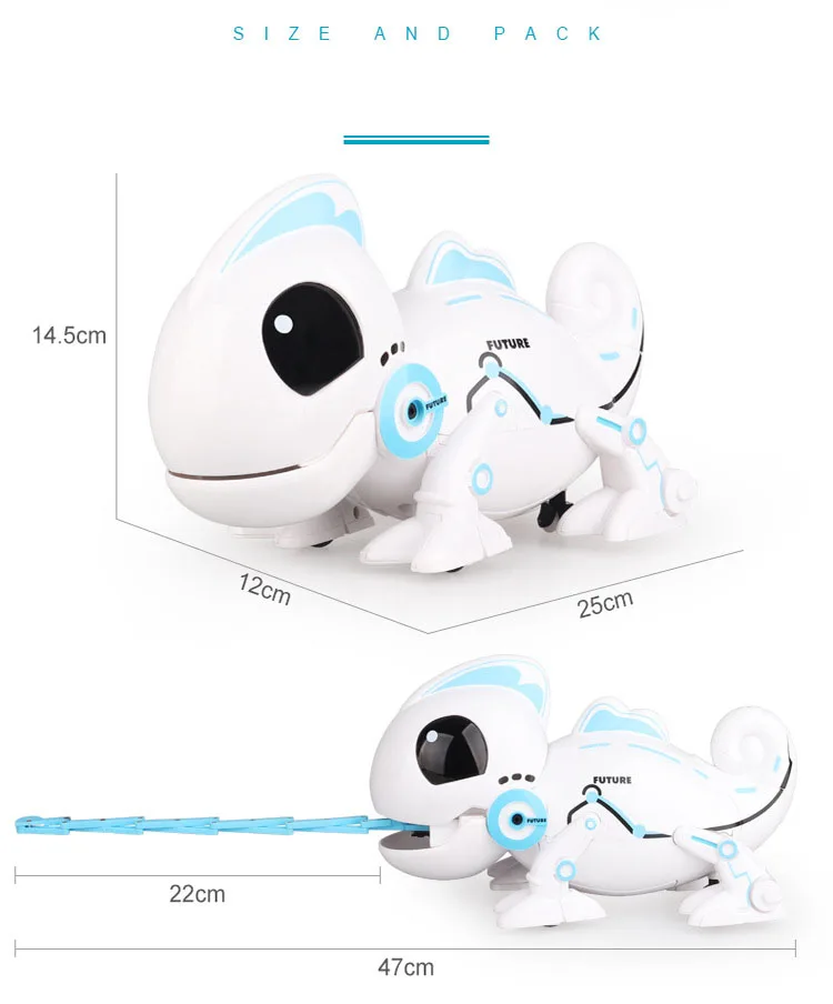 RC робот игрушки Хамелеон Pet сменный светильник электронная модель животное интеллектуальный пульт дистанционного управления робот игрушка рождественские подарки 2.4CHz