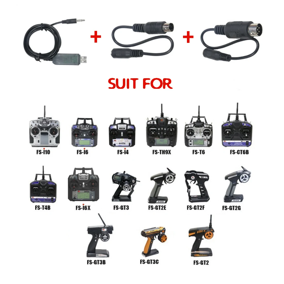 FLYSKY FS-SM100 SM100 RC USB симулятор полета FMS набор кабелей для FS-i6 i10 i6X FS-T6 FS-CT6B TH9X FPV