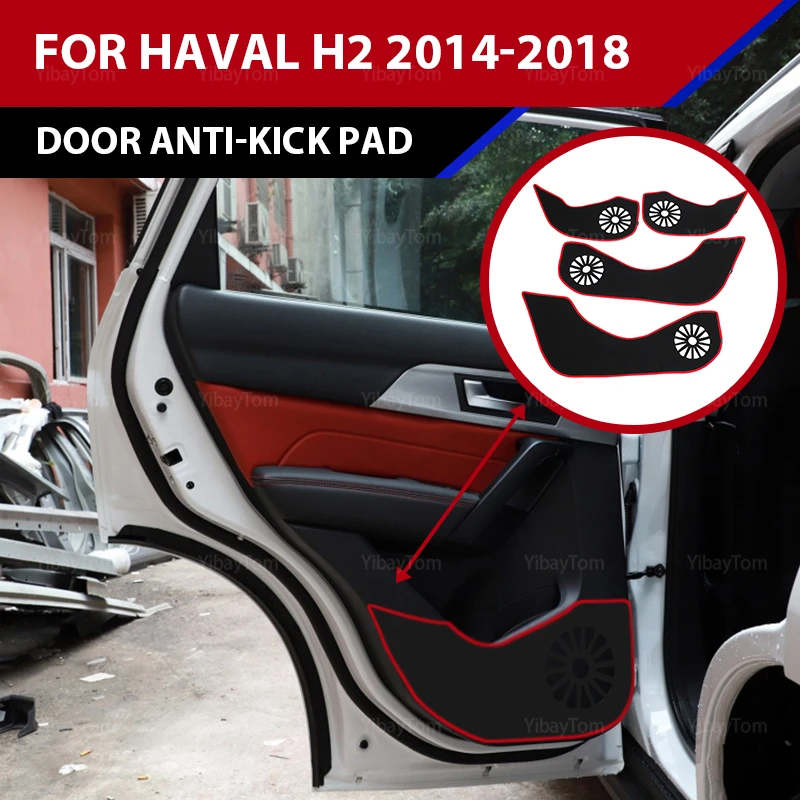 

Car Door Anti Kick Pad sticker protective mat For Haval H2 2014-2018 accessories decal Polyester carpet protection