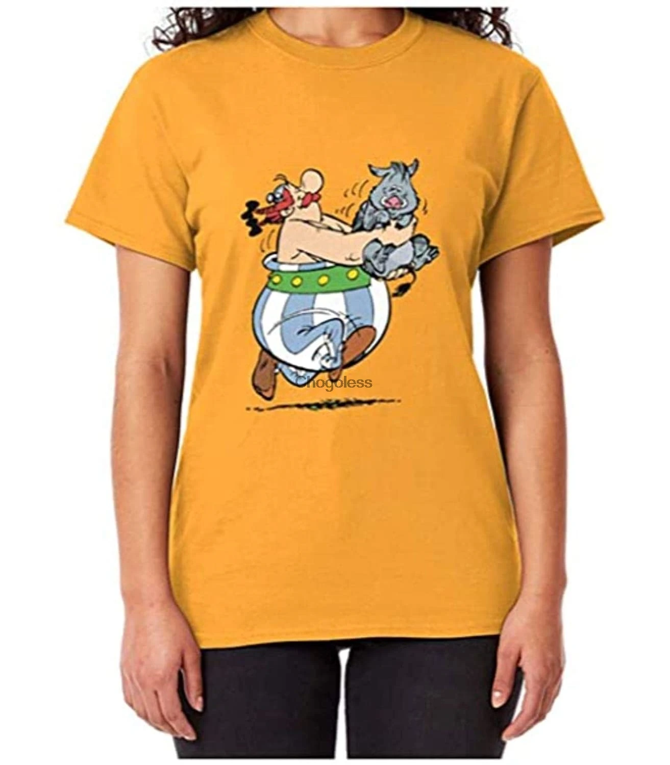 

Классическая черная футболка Obelix