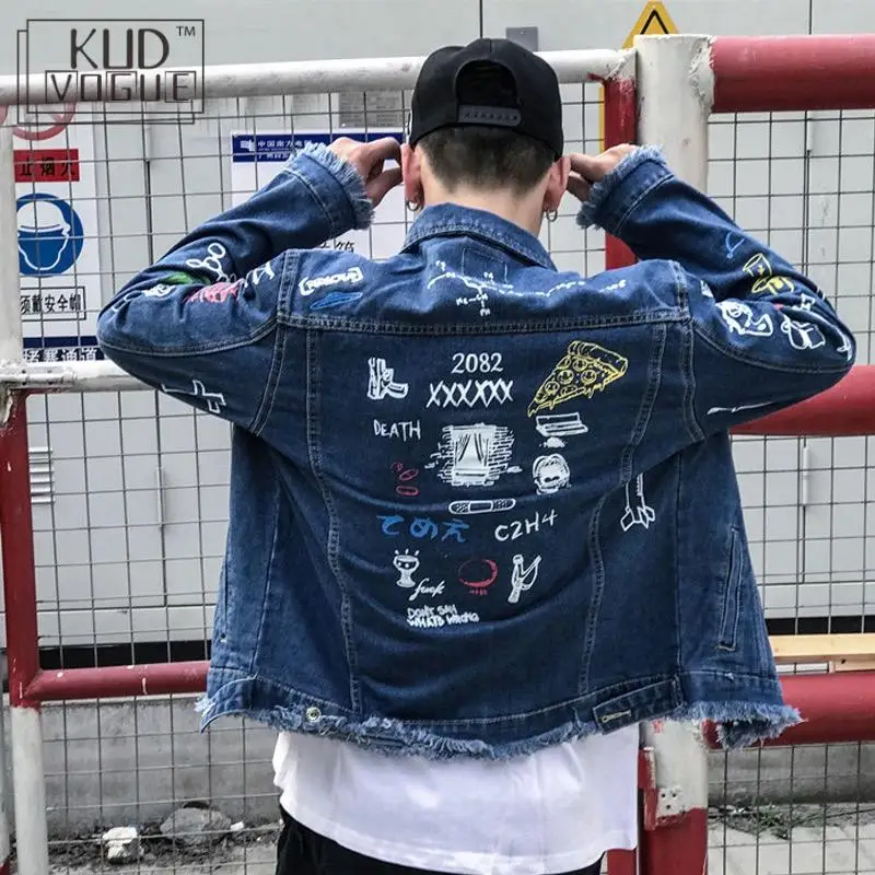 Джинсовая куртка в стиле пэчворк одежда для пар &quotхип хоп&quot улицы винтажные