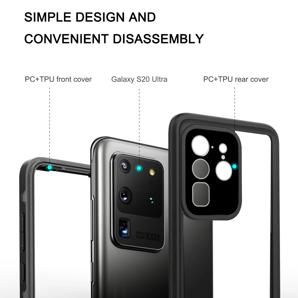 IP68 Дайвинг Водонепроницаемый чехол для iPhone 11 Pro Max XR XS MAX 5S SE 6S 7 8 Plus прочный Чехол