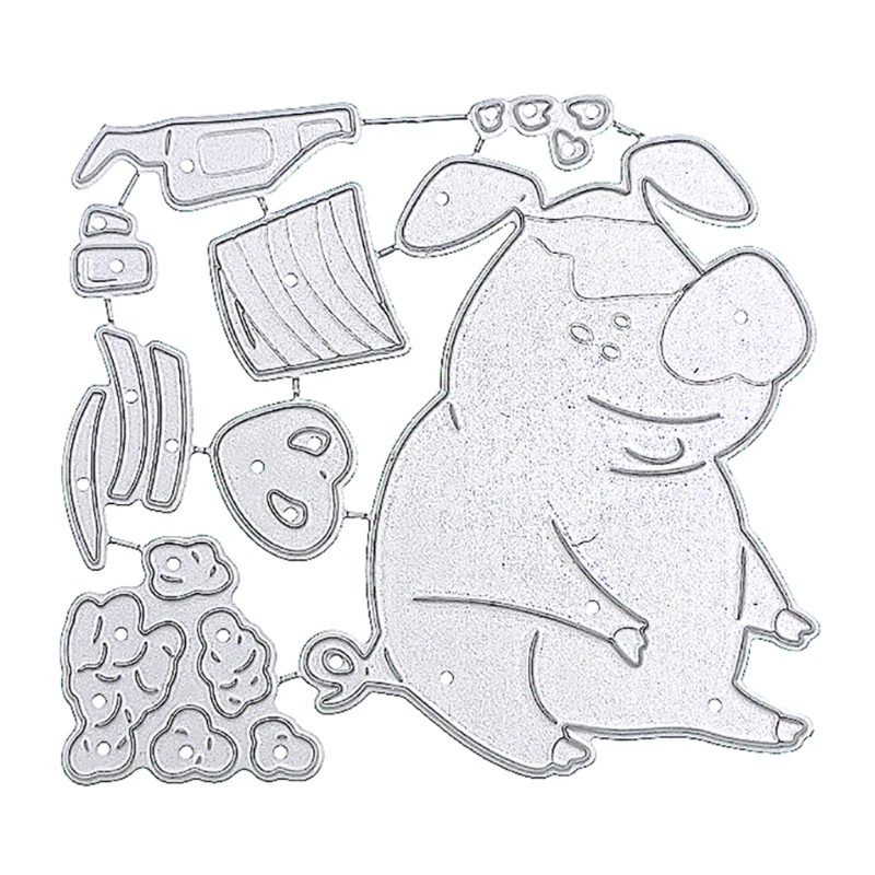 

Piggy Metal Cutting Dies Stencil DIY Scrapbooking Album Paper Card Template Mold